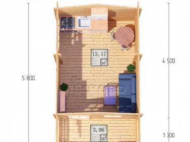 Log Cabin "DSK" series 3.5×4.5