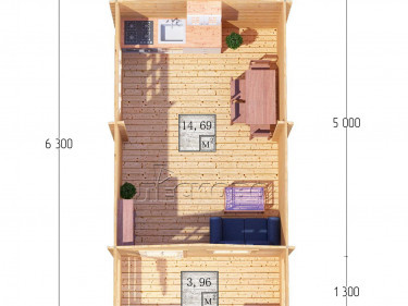 Gartenhaus "DSK" serie 3.5×5