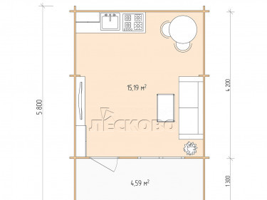 Gartenhaus "DSK" serie 4×4.5