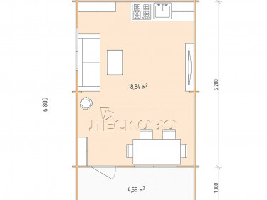 Gartenhaus "DSK" serie 4×5.5