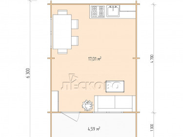 Gartenhaus "DSK" serie 4×5