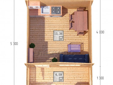 Gartenhaus "DSK" serie 4×4