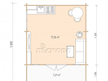 Gartenhaus "DSK" serie 4.5×4.5