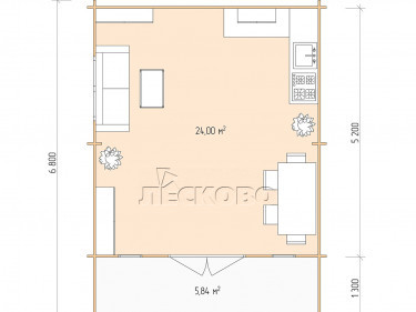 Gartenhaus "DSK" serie 5×5.5