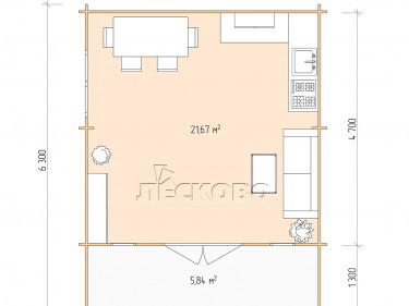 Gartenhaus "DSK" serie 5×5