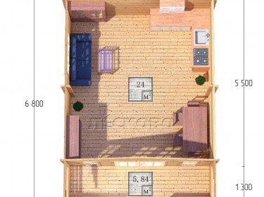 Gartenhaus "DSK" serie 5×5.5