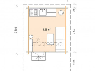 Log Cabin "DSN" series 3×3.5