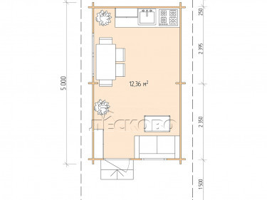 Gartenhaus "DSN" serie 3×5