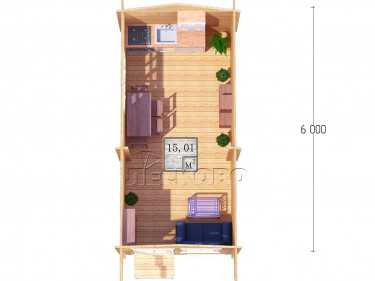 Log Cabin "DSN" serie 3×6