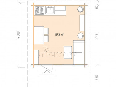 Gartenhaus "DSN" serie 3.5×4