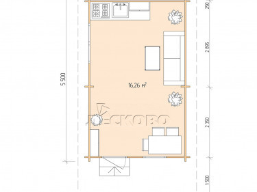 Gartenhaus "DSN" serie 3.5×5.5