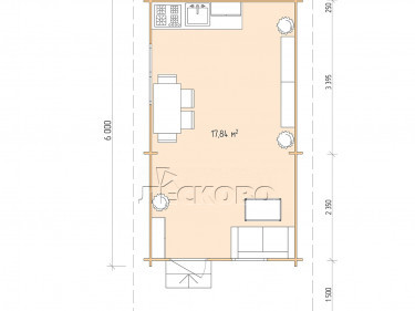 Gartenhaus "DSN" serie 3.5×6