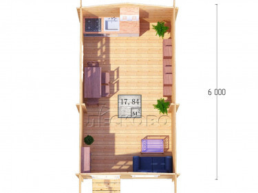 Gartenhaus "DSN" serie 3.5×6