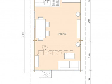 Gartenhaus "DSN" serie 4×6