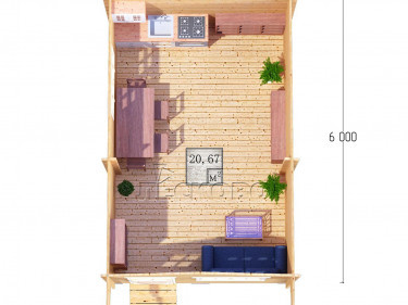 Gartenhaus "DSN" serie 4×6