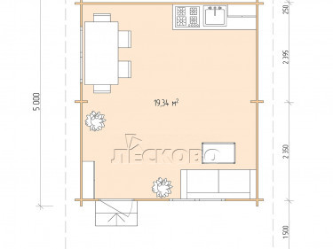 Gartenhaus "DSN" serie 4.5×5