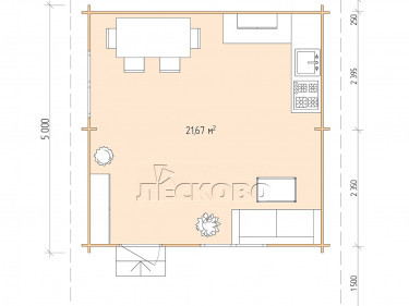 Gartenhaus "DSN" serie 5×5