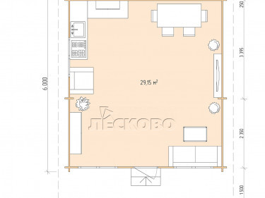 Gartenhaus "DSN" serie 5.5×6