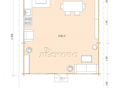 Gartenhaus "DSN" serie 6×6