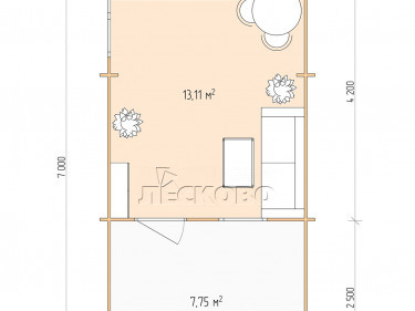 Gartenhaus "DSW" serie 3.5×4.5