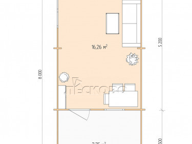 Gartenhaus "DSW" serie 3.5×5.5