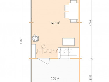 Gartenhaus "DSW" serie 3.5×5