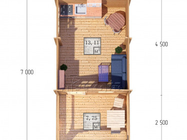 Gartenhaus "DSW" serie 3.5×4.5