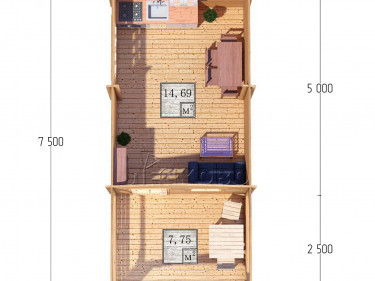 Log Cabin "DSV" series 3.5×5