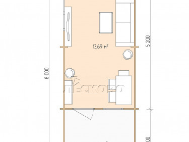 Log Cabin "DSV" series 3×5.5