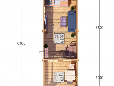 Gartenhaus "DSW" serie 3×5.5