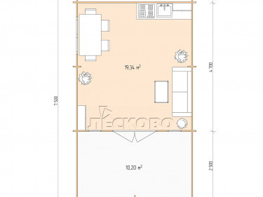 Gartenhaus "DSW" serie 4.5×5