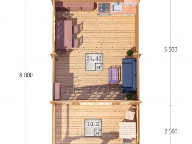 Gartenhaus "DSW" serie 4.5×5.5