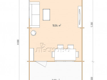 Gartenhaus "DSW" serie 4×5.5