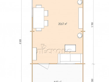 Gartenhaus "DSW" serie 4×6