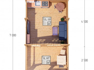 Gartenhaus "DSW" serie 4×4.5