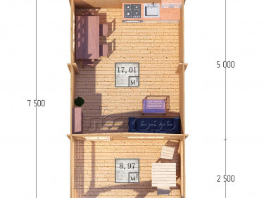 Gartenhaus "DSW" serie 4×5