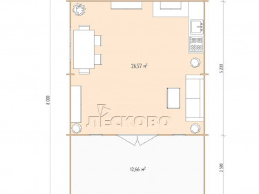 Gartenhaus "DSW" serie 5.5×5.5