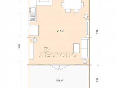 Gartenhaus "DSW" serie 5.5×6