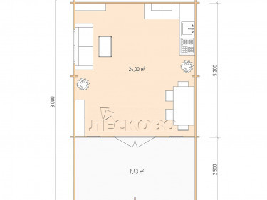 Gartenhaus "DSW" serie 5×5.5