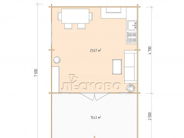 Gartenhaus "DSW" serie 5×5