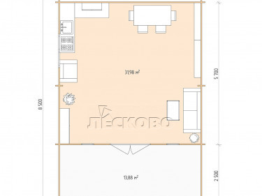 Gartenhaus "DSW" serie 6×6