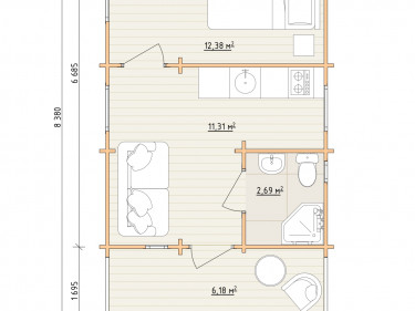 Log Cabin "DG-13"