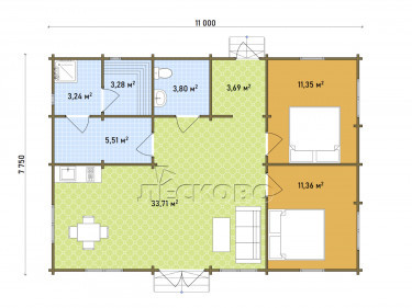 Gartenhaus "DS" serie 3.5×3