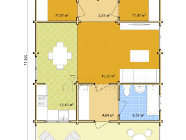 Gartenhaus "DS" serie 3.5×3