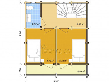 Log Cabin "DS" series 3.5×3