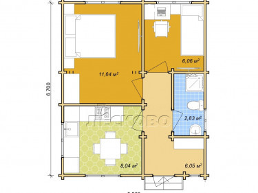 Log Cabin "DS" series 3.5×3