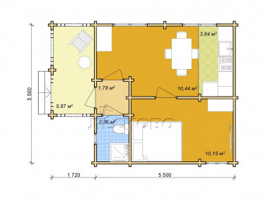 Gartenhaus "DS" serie 3.5×3