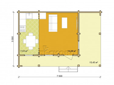 Log Cabin "DS" series 3.5×3