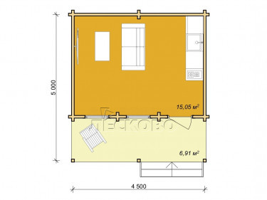 Log Cabin "DS" series 3.5×3