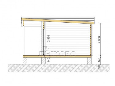 Gartenhaus "DS" serie 3.5×3